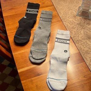 Stance men’s crew socks, 3 pair